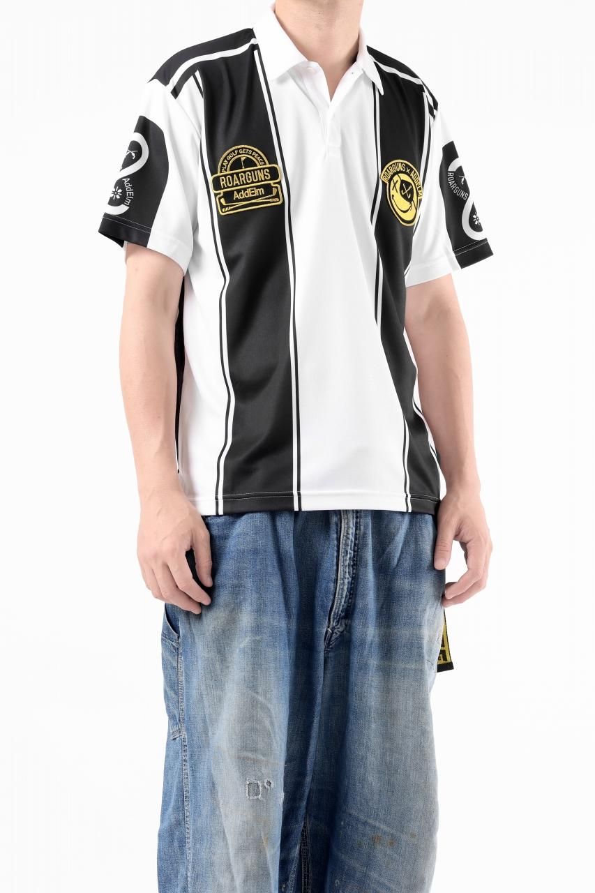 roarguns AddElm 8 PRINT POLO (WHITE x BLACK) 商品ページ roarguns AddElm 8 PRINT POLO (WHITE x BLACK) 商品ページ