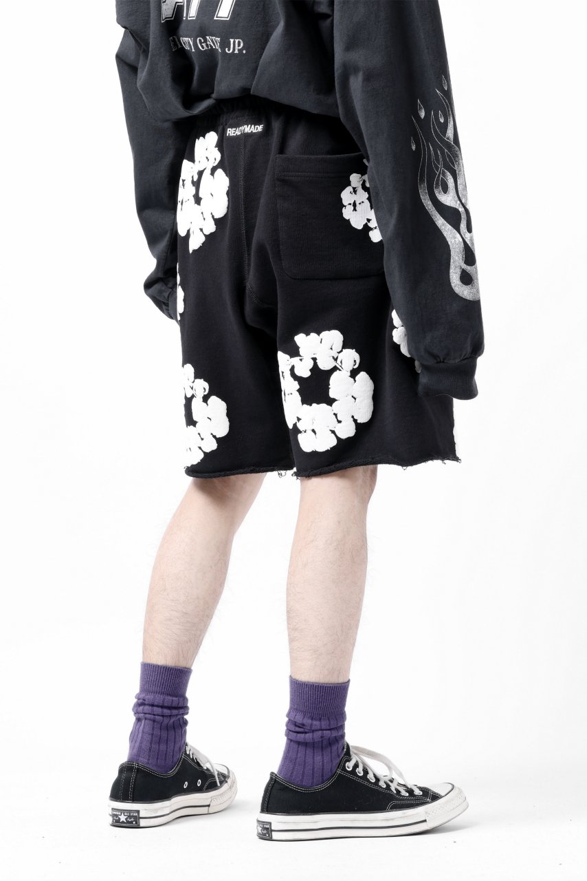 READYMADE x DENIM TEARS COTTON WREATH SWEAT SHORTS (BLACK) 商品 