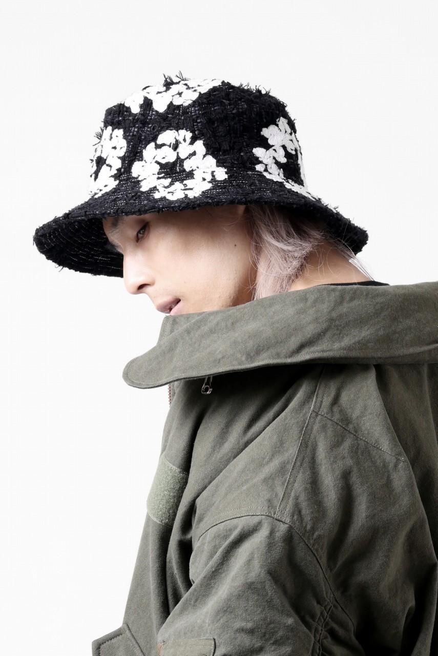 READYMADE x DENIM TEARS COTTON WREATH TWEED BUCKET HAT (BLACK)商品