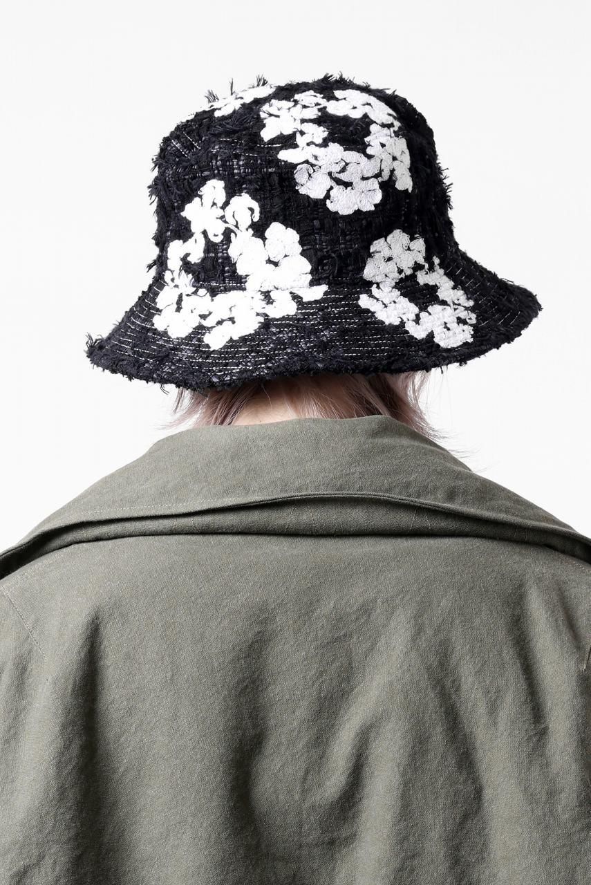 READYMADE x DENIM TEARS COTTON WREATH TWEED BUCKET HAT (BLACK)商品 