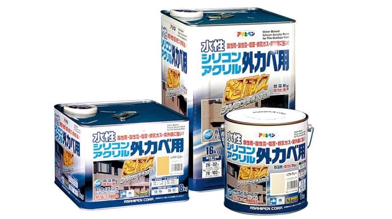 【SALE】 アサヒペン 水性シリコンアクリル外かべ用 ホワイト 16KG