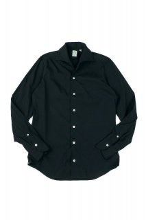 Finamore (フィナモレ) ストレッチコットン ワンピースカラー シャツ BLACK (ブラック・12)