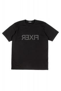 ڤͽFIXER (ե) FTS-03 Reverse Print Crew Neck T-shirt Сץ T ALL BLACK (֥å)