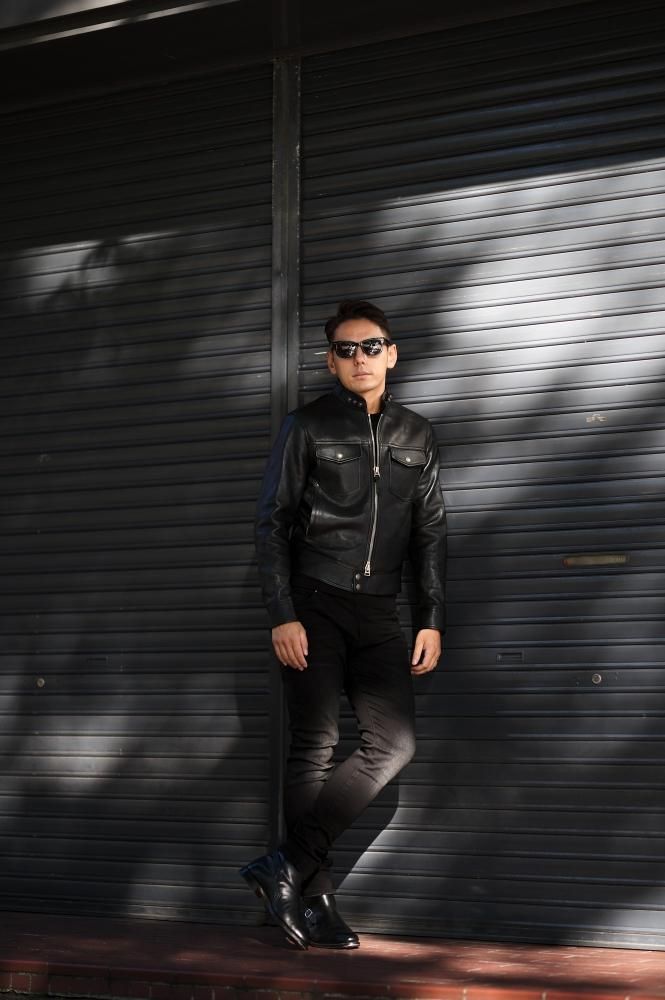 TOM FORD (トムフォード) GLOSSY GRAIN BIKER BLOUSON TOM FORD (トムフォード) GLOSSY GRAIN BIKER BLOUSON