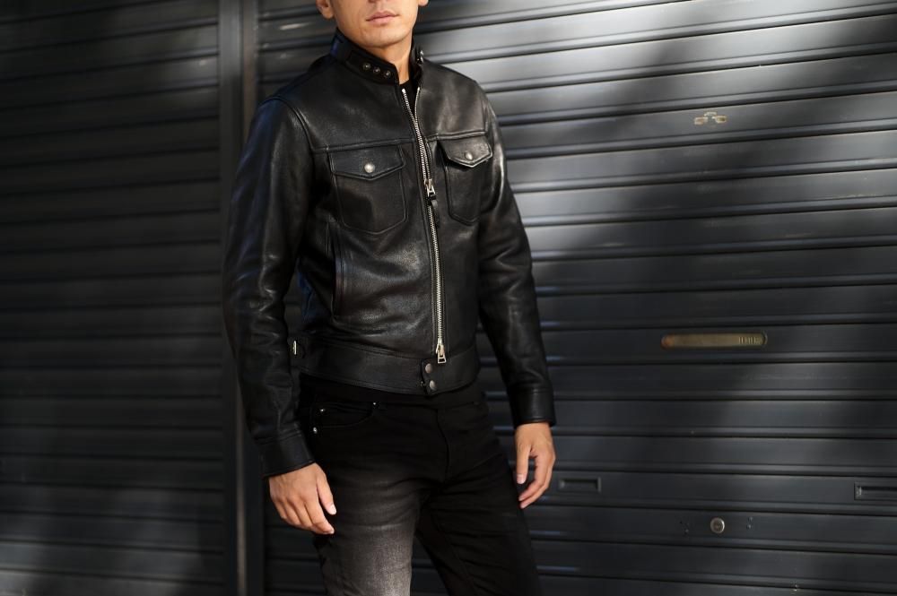 TOM FORD (トムフォード) GLOSSY GRAIN BIKER BLOUSON TOM FORD (トムフォード) GLOSSY GRAIN BIKER BLOUSON