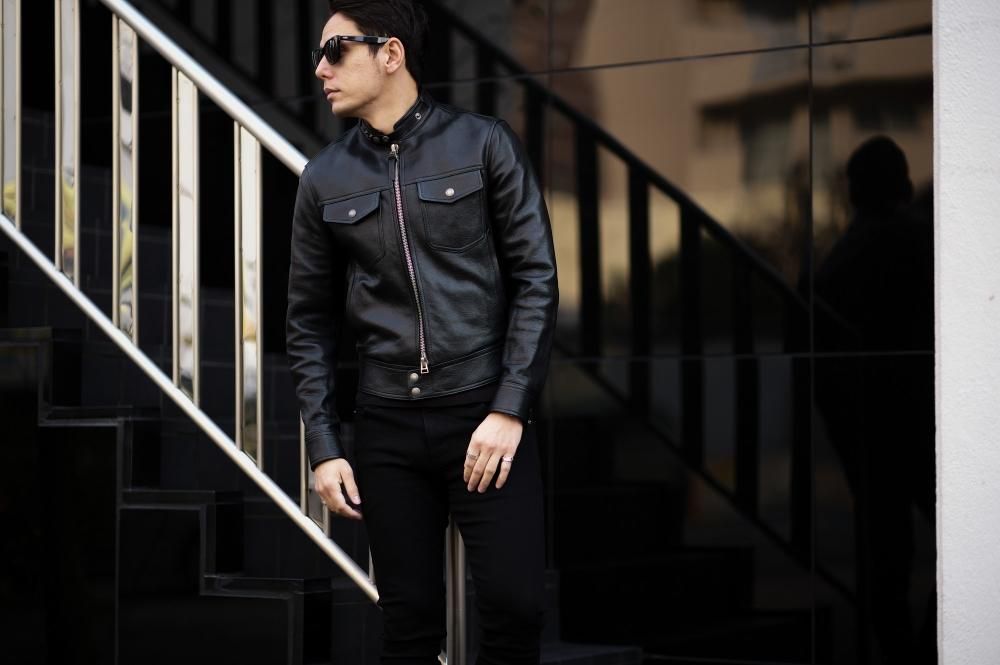 TOM FORD (トムフォード) GLOSSY GRAIN BIKER BLOUSON TOM FORD (トムフォード) GLOSSY GRAIN BIKER BLOUSON