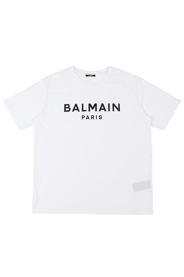 『BALMAIN』バルマン (L) ロゴプリントTシャツ