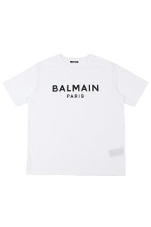 BALMAIN (バルマン) PRINTED T-SHIRT ロゴプリント Tシャツ BLANC (ホワイト)
