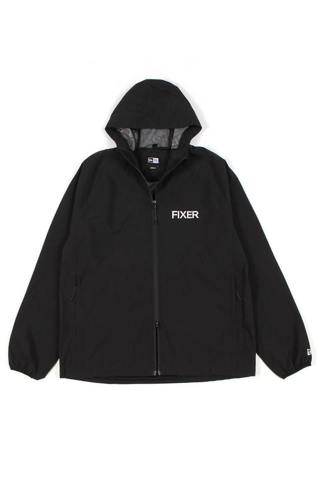 【極美品】超絶入手困難　フィクサー×ニューエラ　レインシェルセットアップ大判ロゴ FIXER × NEW ERA /// FNE-04 RAIN SHELL JACKET BLACK , FNE-05 RAIN