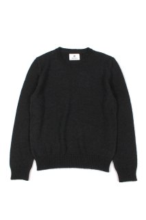 RIVORA (リヴォラ) Colored Mohair Pull-Over モヘア ウール セーター BLACK (ブラック・010)