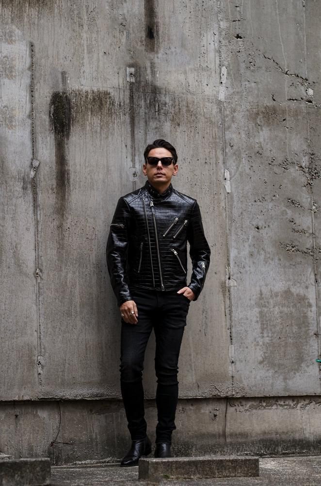 TOM FORD (トムフォード) PRINTED CROC ZIP BIKER エンボス TOM FORD (トムフォード) PRINTED CROC ZIP BIKER エンボス
