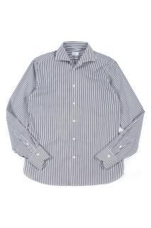 ڤͽBORRIELLO (ܥꥨå) MIAMI Popeline Stretch Stripe Shirts ȥååȥ ȥ饤  BLACK  WHITE348