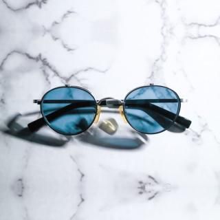 ڤͽCASABLANCA SPECTACLES (֥ ڥ륺) ACE 󥰥饹 BLACK x SILVER / BLUE SMOKE LENS