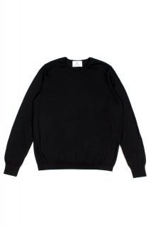 RIVORA () 18G Wool Silk Crew Neck Pull Over  륯 롼ͥå  BLACK (֥å010)