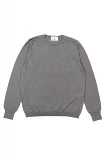 RIVORA () 18G Wool Silk Crew Neck Pull Over  륯 롼ͥå  GRAY (졼020)