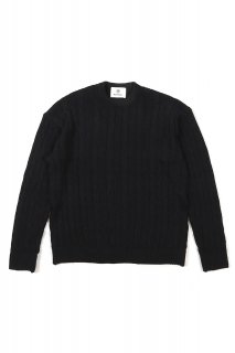 RIVORA () Linen Silk Wool Cable Pull-Over ͥ󥷥륯 ֥ 롼ͥå  BLACK (֥å010)