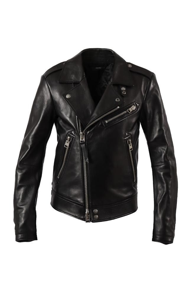 TOM FORD (トムフォード) NAPPA GRAIN LEATHER ASYMMETRIC BIKER TOM FORD (トムフォード) NAPPA GRAIN LEATHER ASYMMETRIC BIKER