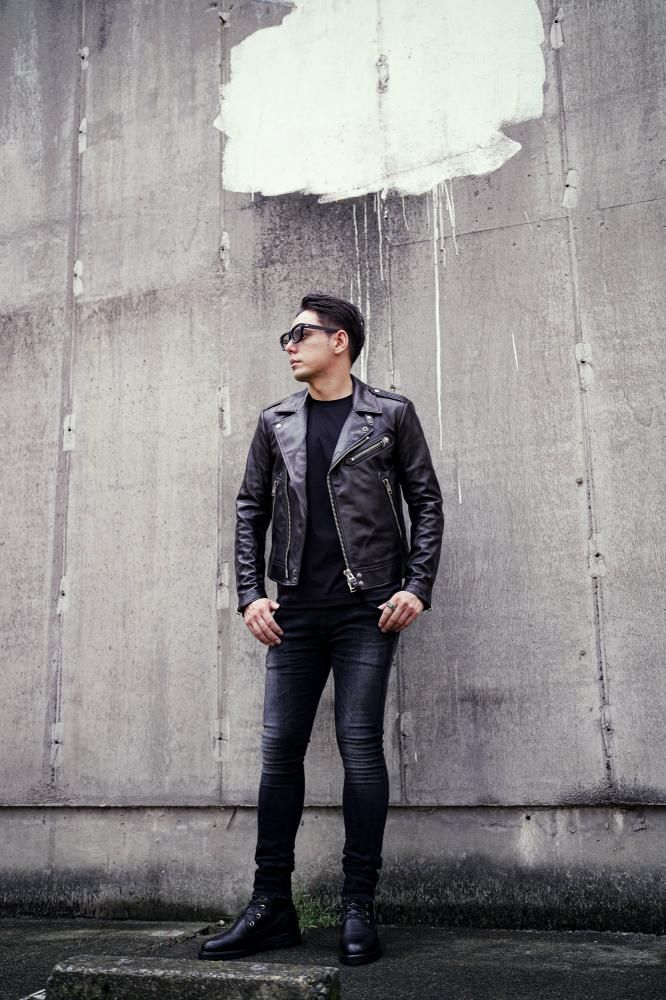 TOM FORD (トムフォード) NAPPA GRAIN LEATHER ASYMMETRIC BIKER TOM FORD (トムフォード) NAPPA GRAIN LEATHER ASYMMETRIC BIKER
