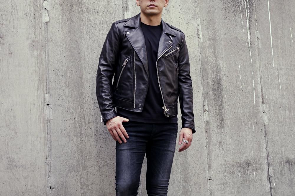 TOM FORD (トムフォード) NAPPA GRAIN LEATHER ASYMMETRIC BIKER TOM FORD (トムフォード) NAPPA GRAIN LEATHER ASYMMETRIC BIKER