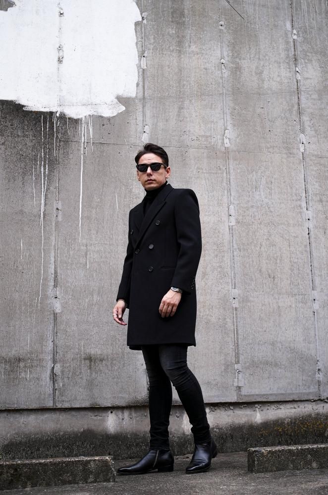 SAINT LAURENT (サンローラン) DOUBLE BREASTED WOOL COAT SAINT LAURENT (サンローラン) DOUBLE BREASTED WOOL COAT