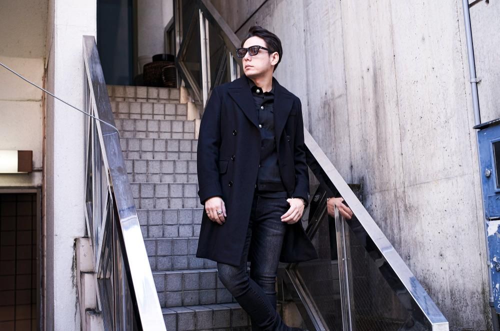 BELVEST (ベルベスト) NEW CLASSIC POLO COAT ウール ポロコート BLACK