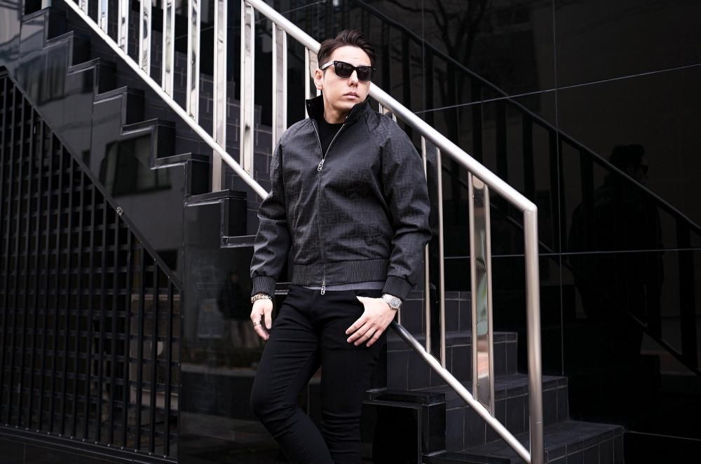FENDI ボンバージャケット FENDI (フェンディ) FF MONOGRAM BOMBER JACKET モノグラム