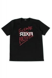 ڤͽFIXER (ե) FTS-13 FUCK the ART Reverse Print T-shirt ץ T BLACK (֥å)  
