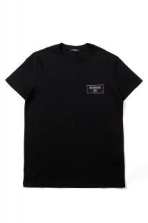 BALMAIN (Хޥ) COUTURE LABEL T-SHIRT SLIM FIT 塼 ٥ T NOIR (֥å)