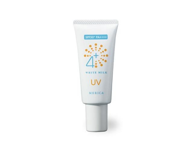 4+ホワイトミルクUV 日焼け止め用乳液 30g SPF50+・PA++++（メリカ）