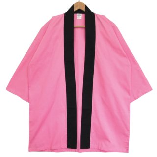 東京法被｜ 綿無地はっぴ（法被）｜ ピンク（Pink）帯セット