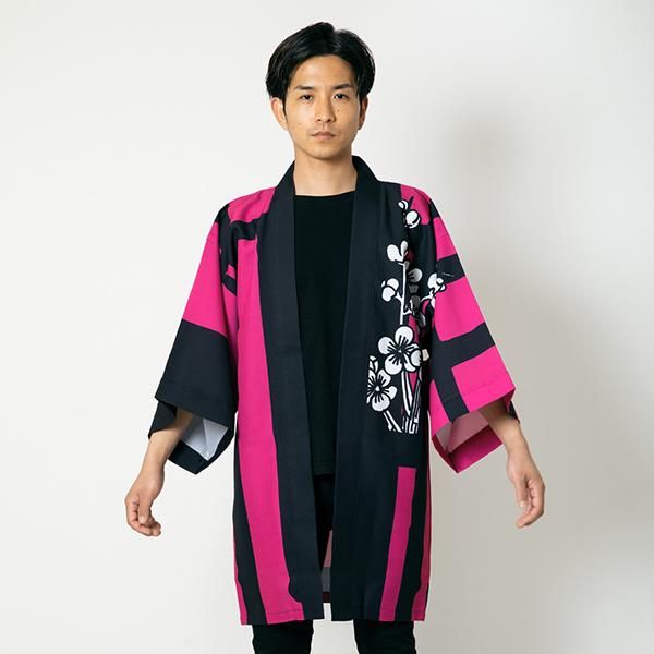 【超目玉】オムプリッセ　法被(はっぴ)ジャケット Happi.Tokyo｜デニムはっぴ（法被）｜ブラックシングル#01