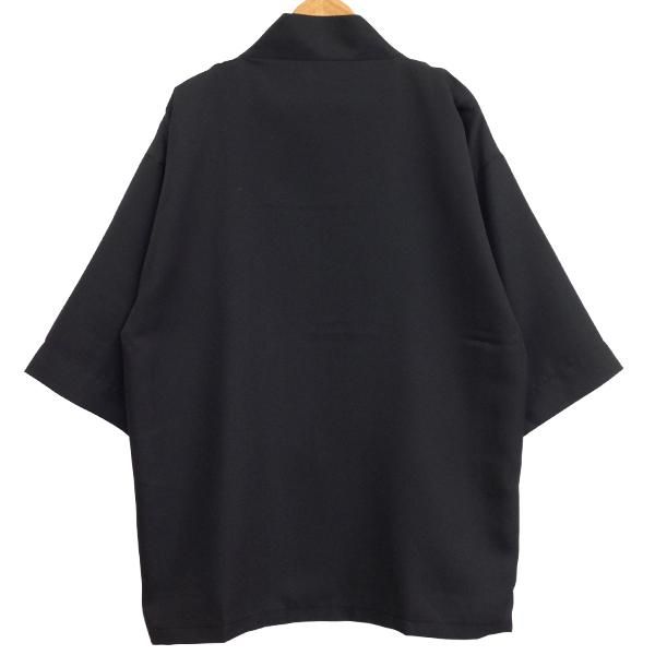Happi.Tokyo｜綾織（あやおり）はっぴ（法被）｜無地 -黒（Black