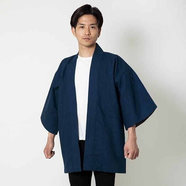 【超目玉】オムプリッセ　法被(はっぴ)ジャケット 綿無地はっぴ（Print Star）｜ 赤（Red）｜法被 半被 はっぴ