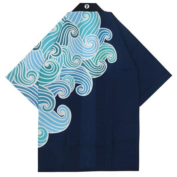 Happi.Tokyo｜オリジナルデザインはっぴ（法被）｜ロング#04 大波柄