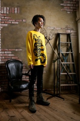 <img class='new_mark_img1' src='https://img.shop-pro.jp/img/new/icons5.gif' style='border:none;display:inline;margin:0px;padding:0px;width:auto;' />TT collaboration Snake  Printed long Sleeve Cutsew