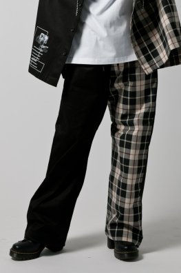 <img class='new_mark_img1' src='https://img.shop-pro.jp/img/new/icons5.gif' style='border:none;display:inline;margin:0px;padding:0px;width:auto;' />Quarters Check Wide Straight 2Way Trousers