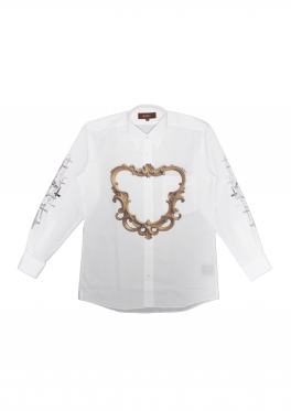 <img class='new_mark_img1' src='https://img.shop-pro.jp/img/new/icons5.gif' style='border:none;display:inline;margin:0px;padding:0px;width:auto;' />Printed SlimFit Dress Shirts Arabesque Frame