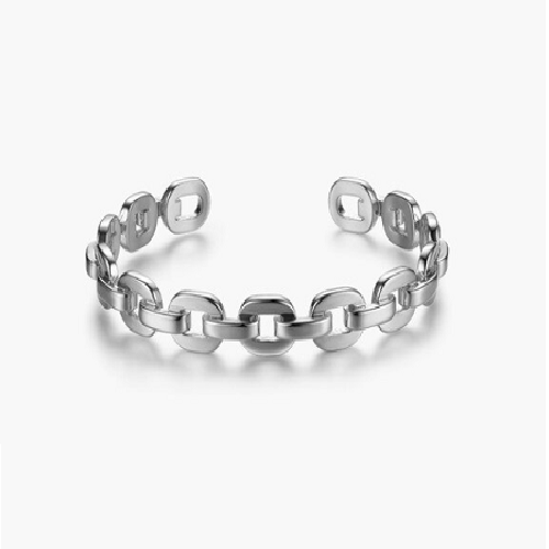 ダンクルチェーン バングルブレスレット＜SILVER＞＜Ssize/Lsize＞｜Dancle Chain Bancle Bracelet |  男女兼用フリーサイズ - スワロフスキーアクセサリー | デイリー ブライダル オリジナルデザイン イヤリング ピアス ヘッドドレス ティアラ専門店  |