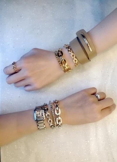 ダンクルチェーン バングルブレスレット＜SILVER＞＜Ssize/Lsize＞｜Dancle Chain Bancle Bracelet |  男女兼用フリーサイズ - スワロフスキーアクセサリー | デイリー ブライダル オリジナルデザイン イヤリング ピアス ヘッドドレス ティアラ専門店  |