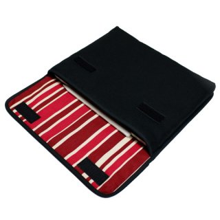 11インチ iPad Proケース・iPad Airケース・Lサイズ「FILO」（ブラック・ボルドーストライプ）