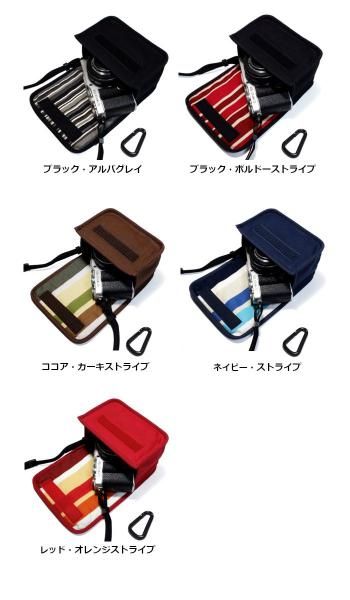 オリンパスペン E-P7ケース (ネイビー・ストライプ) 8号撥水帆布