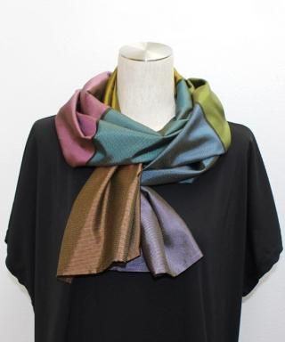 大島紬 七色ストール│大島紬ストール専門店 工房TOKARA