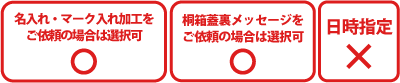 名入れ・マーク入れありの特注注文の場合