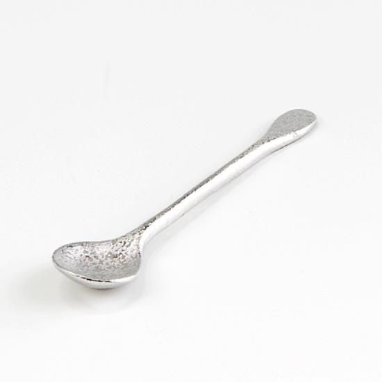 錫 茶さじ 白吹雪加工 [No.161-1]｜薩摩錫器工芸館