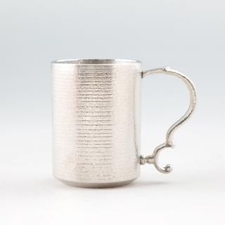 薩摩錫器 - 薩摩錫器 登六作 ジョッキ シルバー系 錫 刻印有 一式付属 【未使用】 42503R13 薩摩錫器 登六作 ジョッキ シルバー系 錫 刻印有 一式付属 【未
