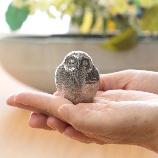 梟鈴置物 フクロウ スズ 小物 置き皿 梟鈴置物 フクロウ スズ 小物 置き皿
