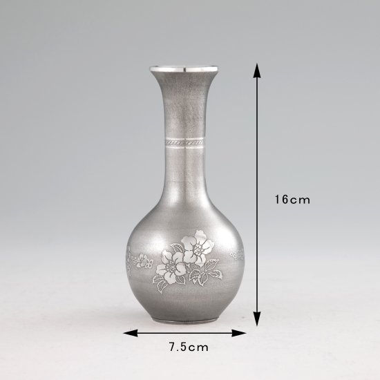 refle● 錫製　花瓶　一輪挿し 飾り壺