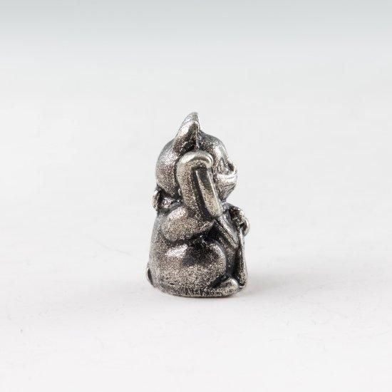 錫 置物 招き猫 黒漆加工 [No.181]｜薩摩錫器工芸館