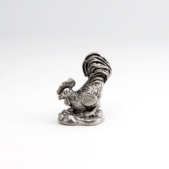 錫 置物 干支 酉(鳥) イブシ加工 商品番号：186-10｜薩摩錫器工芸館