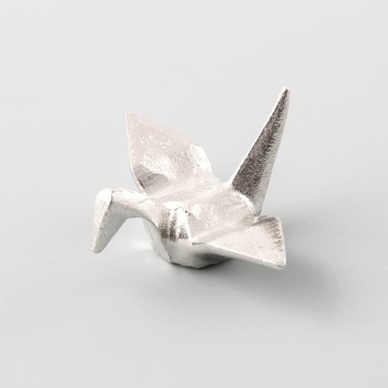 錫 箸置き つる 白加工 [No.170-9]｜薩摩錫器工芸館